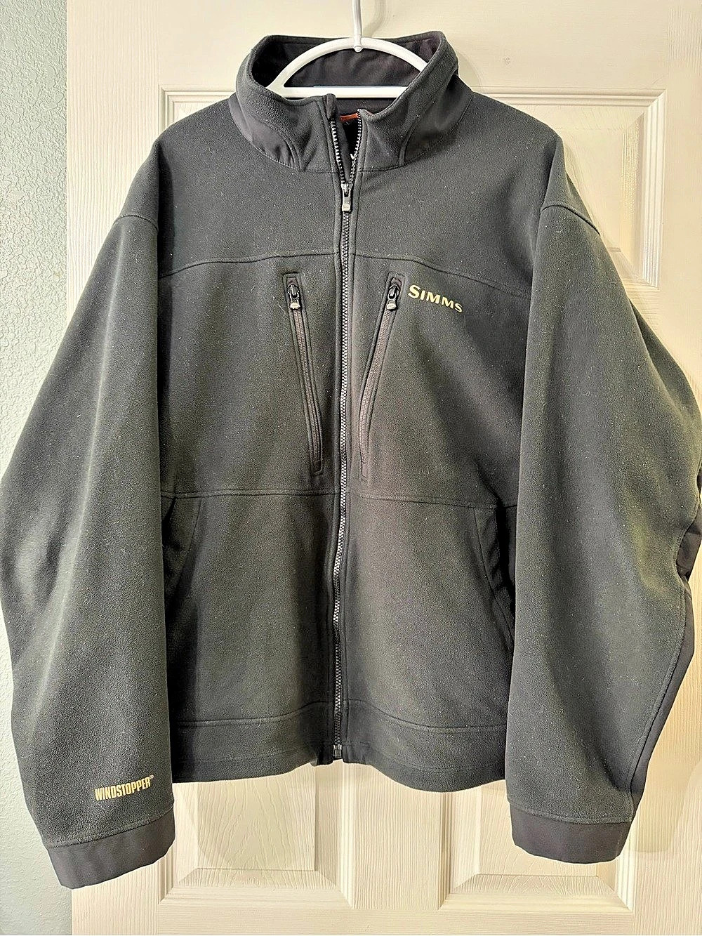 Simms Windstopper Fishing Fleece Jacket Black Polyester